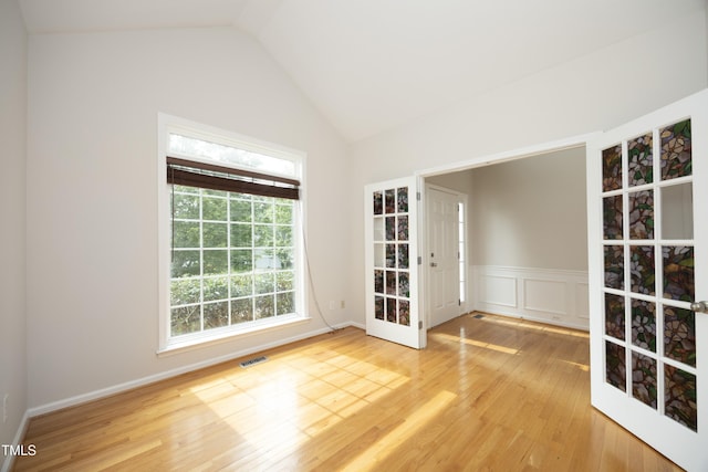 803 High Ct, Hillsborough, NC 27278 - spare room with wood finished floors and lofted ceiling
