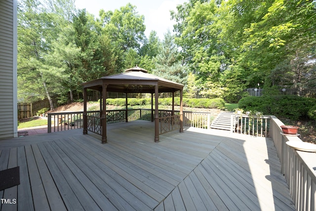 803 High Ct, Hillsborough, NC 27278 - deck with a gazebo and view of scattered trees