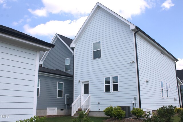 1534 Millrock Trl, Wendell, NC 27591 - rear view of house featuring central air condition unit