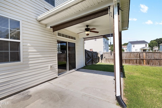 109 Citrine Ct, Durham, NC 27703 - view of patio with a ceiling fan