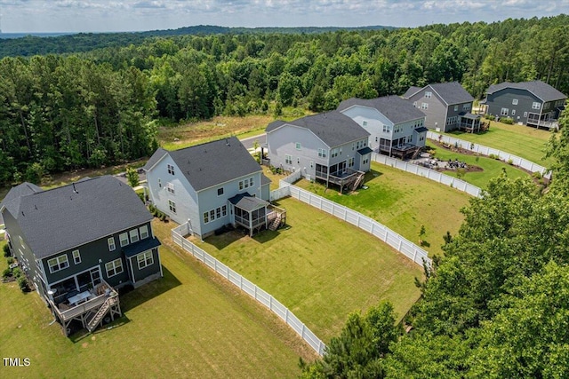 74 Permit Ct, Chapel Hill, NC 27517 - aerial perspective of suburban area with a forest