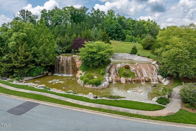 74 Permit Ct, Chapel Hill, NC 27517 - aerial view of property's location featuring a small pond