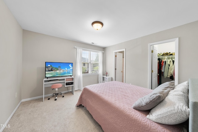 1154 Bungalow Park Dr, Apex, NC 27502 - carpeted bedroom with baseboards and a spacious closet