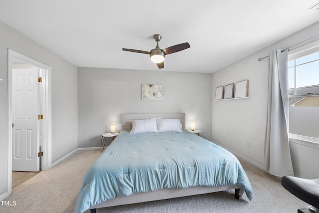 1154 Bungalow Park Dr, Apex, NC 27502 - bedroom featuring carpet floors, baseboards, and a ceiling fan