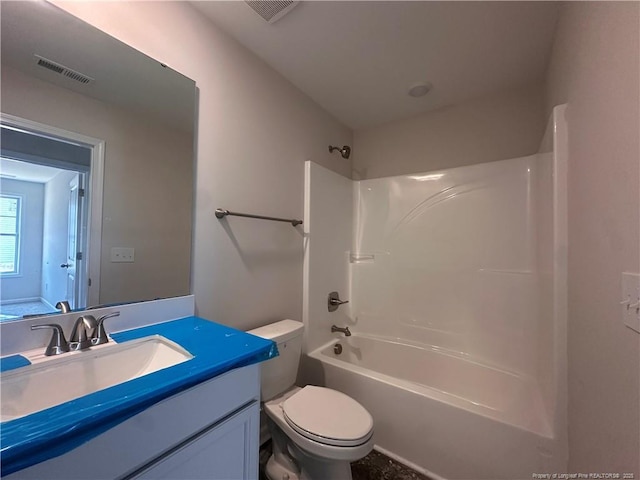 112 Dalton Dr, Lumber Bridge, NC 28357 - bathroom featuring toilet, vanity, and washtub / shower combination