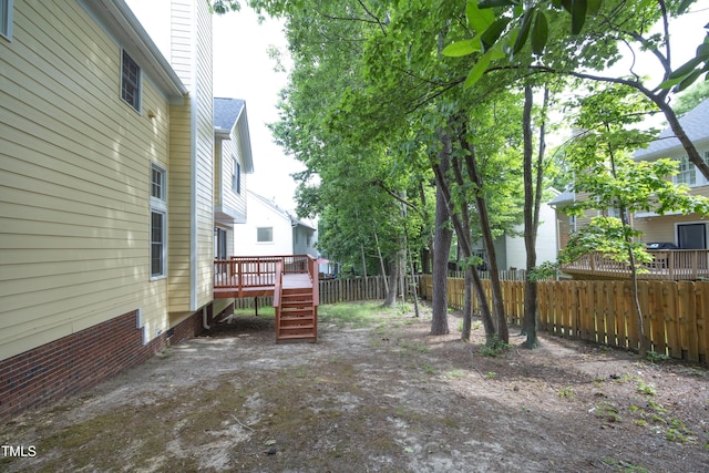 105 Old Dock Trl, Cary, NC 27519 - fenced backyard with a deck and stairs