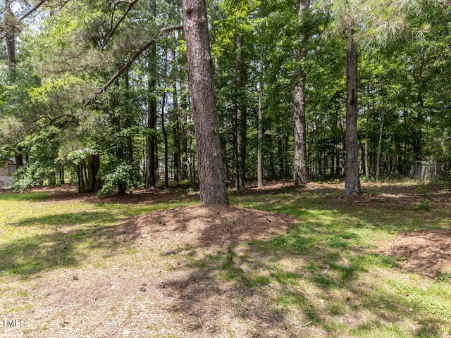 114 Brenrose Cir, Durham, NC 27705 - view of yard featuring a forest view