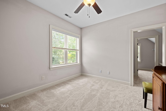 12216 Kyle Abbey Ln, Raleigh, NC 27613 - carpeted spare room featuring a ceiling fan and baseboards