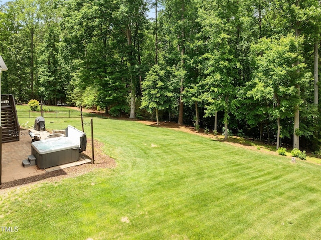 12216 Kyle Abbey Ln, Raleigh, NC 27613 - view of green lawn with stairs