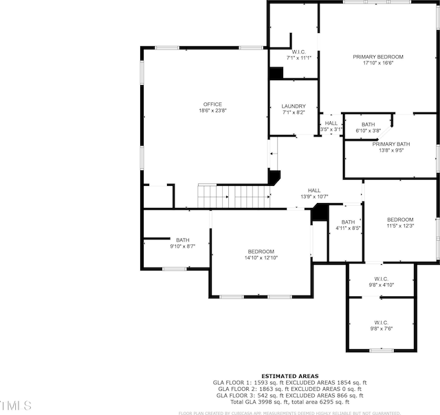 12216 Kyle Abbey Ln, Raleigh, NC 27613 - property floor plan