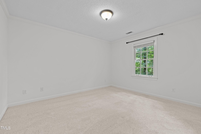 15 Gray Fox Ct, Durham, NC 27713 - unfurnished room with crown molding, a textured ceiling, carpet floors, and baseboards