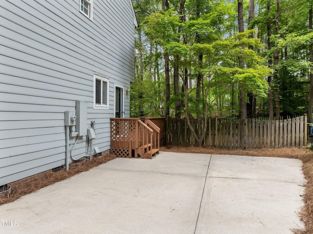 15 Gray Fox Ct, Durham, NC 27713 - view of patio / terrace featuring view of scattered trees