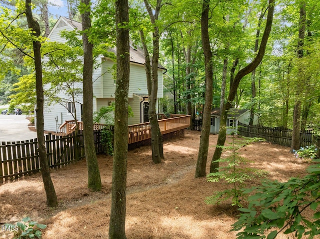 15 Gray Fox Ct, Durham, NC 27713 - fenced yard with a deck