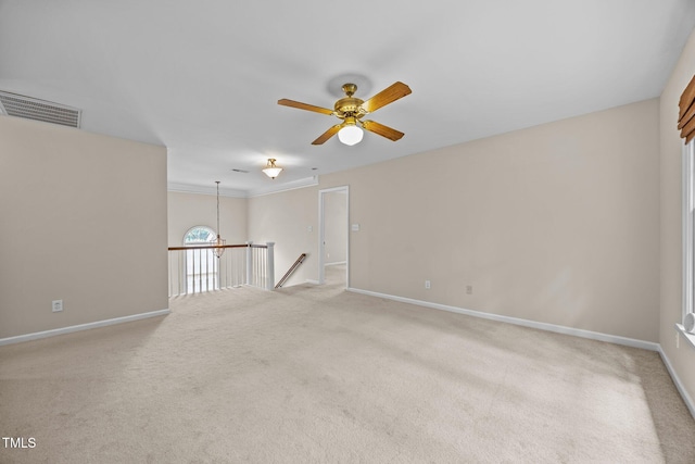 3306 Meadowrun Dr, Durham, NC 27707 - unfurnished room featuring ceiling fan and light colored carpet