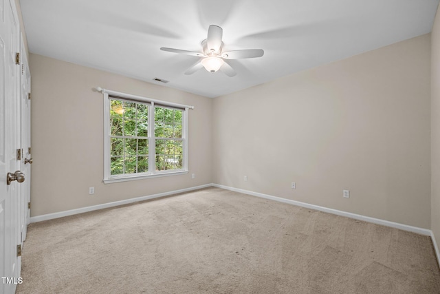 3306 Meadowrun Dr, Durham, NC 27707 - carpeted spare room featuring a ceiling fan and baseboards