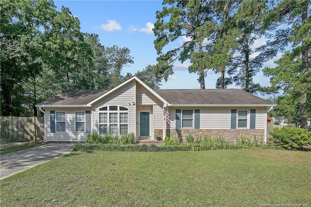 2298 Hackney Loop, Fayetteville, NC 28304 - single story home featuring stone siding and a shingled roof