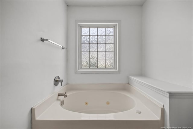 107 Hayes Ct, Raeford, NC 28376 - bathroom with a tub with jets