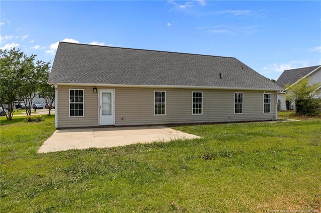 107 Hayes Ct, Raeford, NC 28376 - rear view of property with a patio area and a yard