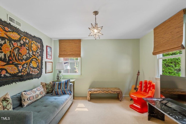 3308 Cobblestone Ct, Raleigh, NC 27607 - living area with carpet and baseboards