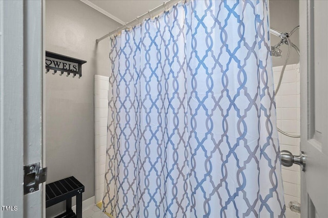 9801 Honeycutt Rd, Raleigh, NC 27614 - bathroom with a shower with curtain