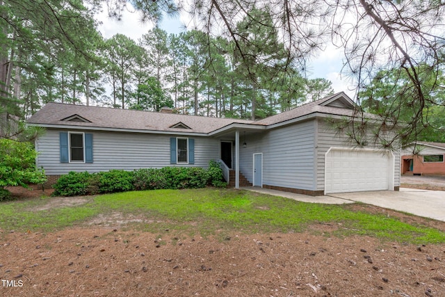 502 Hillcrest Rd, Apex, NC 27502 - ranch-style house with a garage and concrete driveway