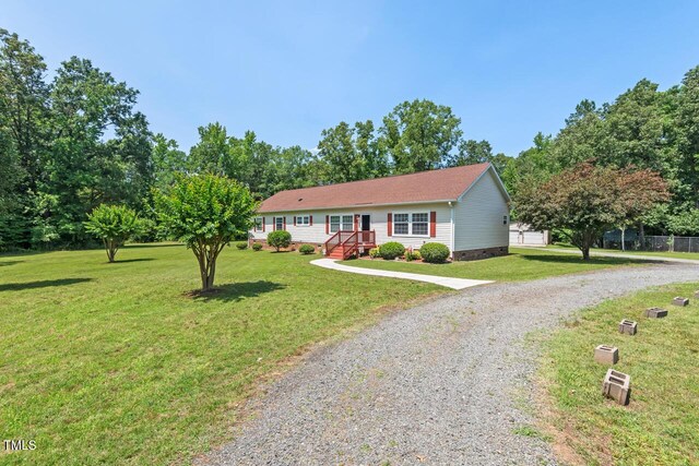 4403 Jeffries Rd, Durham, NC 27704 - single story home featuring driveway, a front lawn, and crawl space