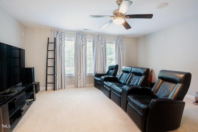 1005 Hidden River Ct, Raleigh, NC 27614 - carpeted living area with ceiling fan and baseboards