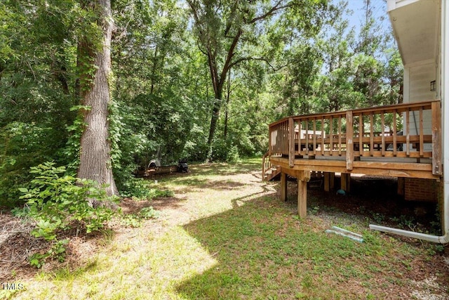 4108 Lazyriver Ln, Durham, NC 27712 - view of yard with a deck