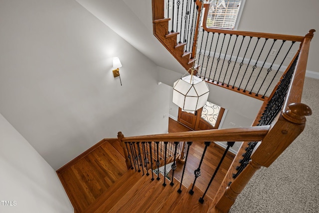 4913 Great Meadows Ct, Raleigh, NC 27609 - stairway with baseboards