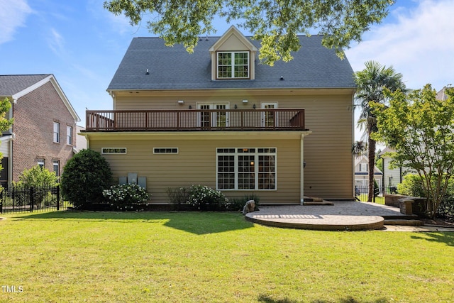 4913 Great Meadows Ct, Raleigh, NC 27609 - back of house featuring a balcony and a patio