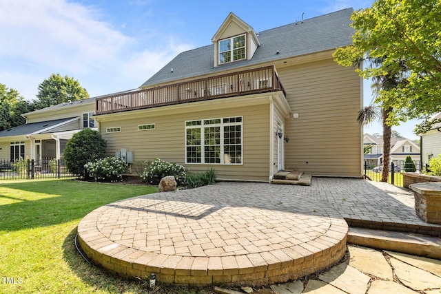 4913 Great Meadows Ct, Raleigh, NC 27609 - rear view of property featuring a patio and a balcony