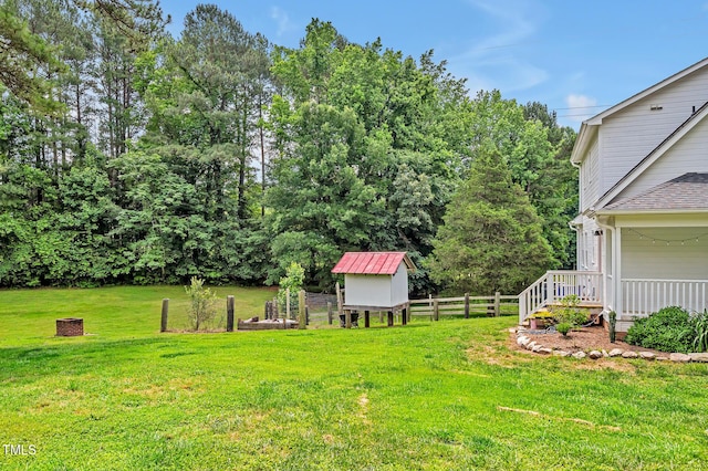 4702 Pleasant Green Rd, Durham, NC 27705 - view of yard featuring an outbuilding