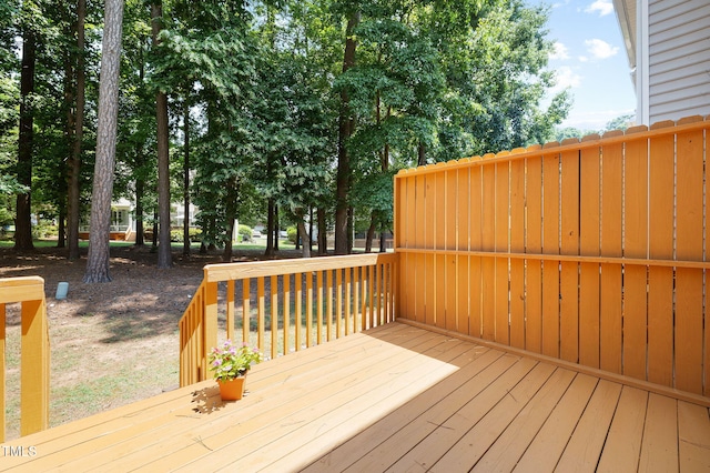 5644 Picnic Rock Ln, Raleigh, NC 27613 - view of wooden deck