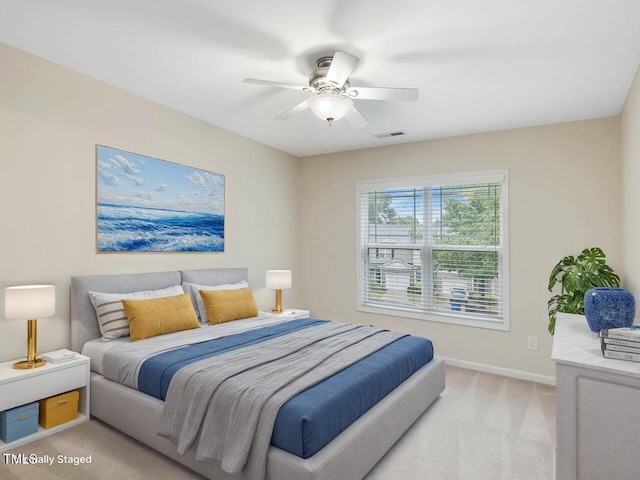 4719 Altha St, Raleigh, NC 27606 - bedroom with light colored carpet and ceiling fan