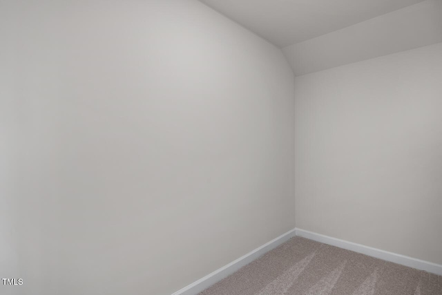 267 Old Fashioned Way, Lillington, NC 27546 - unfurnished room featuring carpet floors, baseboards, and vaulted ceiling