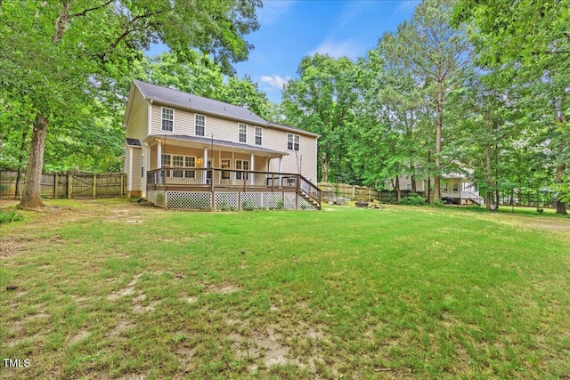 618 Durwood Dr, Raleigh, NC 27603 - back of house featuring a wooden deck