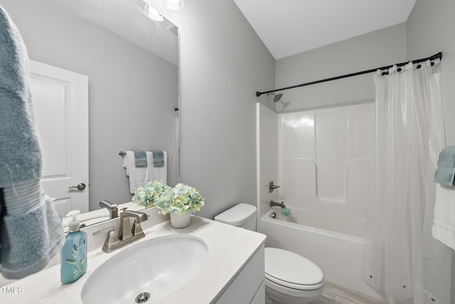 1727 Pinecliff Ct, Fuquay Varina, NC 27526 - bathroom featuring vanity and shower / bath combination with curtain
