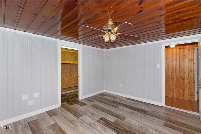 803 Hare St, Selma, NC 27576 - empty room featuring wood finished floors and a ceiling fan