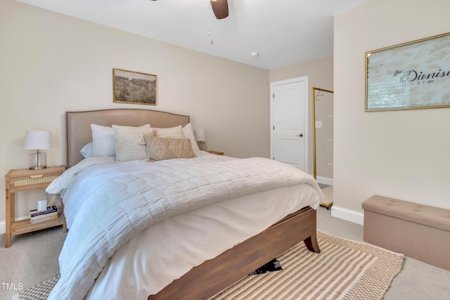 2310 Turning Pointe Way, Hillsborough, NC 27278 - carpeted bedroom featuring baseboards and a ceiling fan