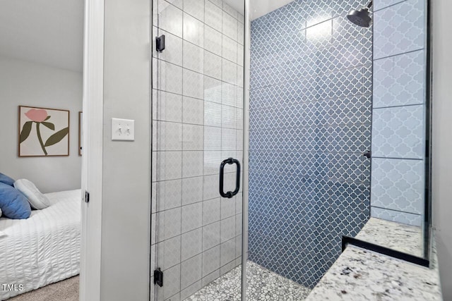 1207 Grant St, Durham, NC 27701 - bathroom featuring a stall shower and ensuite bath
