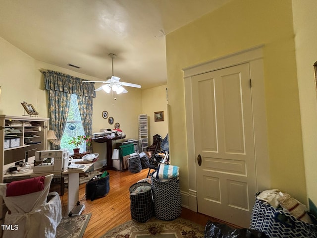 331 N Main St, Warrenton, NC 27589 - misc room featuring wood finished floors and ceiling fan