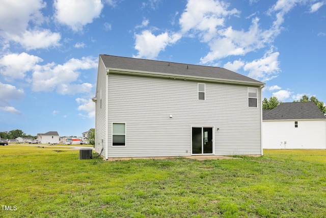 6044 Lowgrass Rd, Stedman, NC 28391 - back of property with central AC unit and a yard