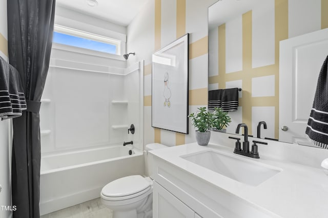 659 Bandon Aly, Cary, NC 27513 - full bathroom with toilet, washtub / shower combination, and vanity