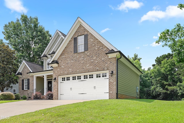 37 Meadow Oaks Cir, Smithfield, NC 27577 - view of front facade featuring concrete driveway, brick siding, and a garage