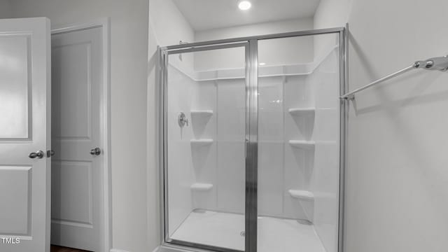 2122 Monk Dr, Haw River, NC 27258 - bathroom featuring a shower stall