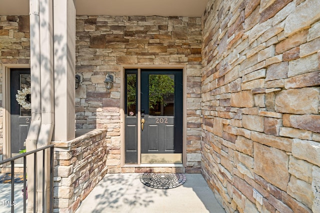 4831 Crestmore Rd Unit 202, Raleigh, NC 27612 - entrance to property featuring stone siding