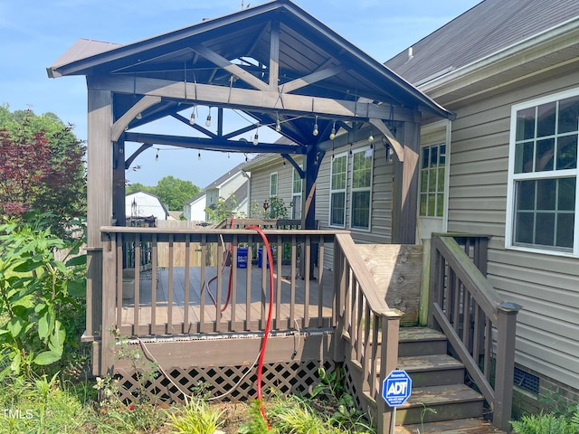 101 Langston Ridge Dr, Angier, NC 27501 - wooden deck featuring a gazebo