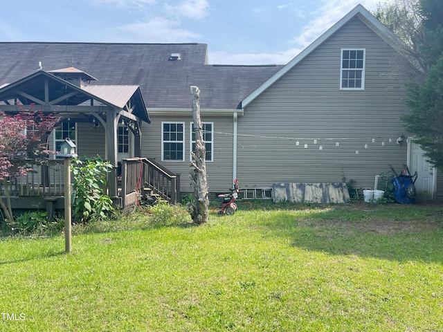 101 Langston Ridge Dr, Angier, NC 27501 - back of property featuring a lawn
