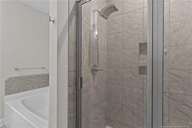 117 Titleist Ct, Raeford, NC 28376 - full bathroom with a shower stall and a bath