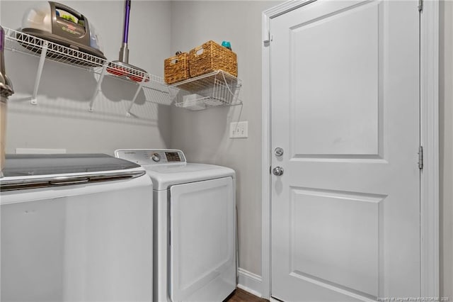 117 Titleist Ct, Raeford, NC 28376 - laundry room with washing machine and clothes dryer